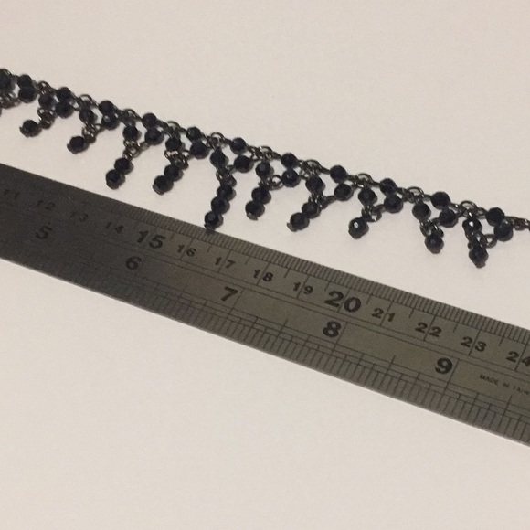 VINTAGE CHOKER STYLE NECKLACE | black adjustable - Picture 8 of 10